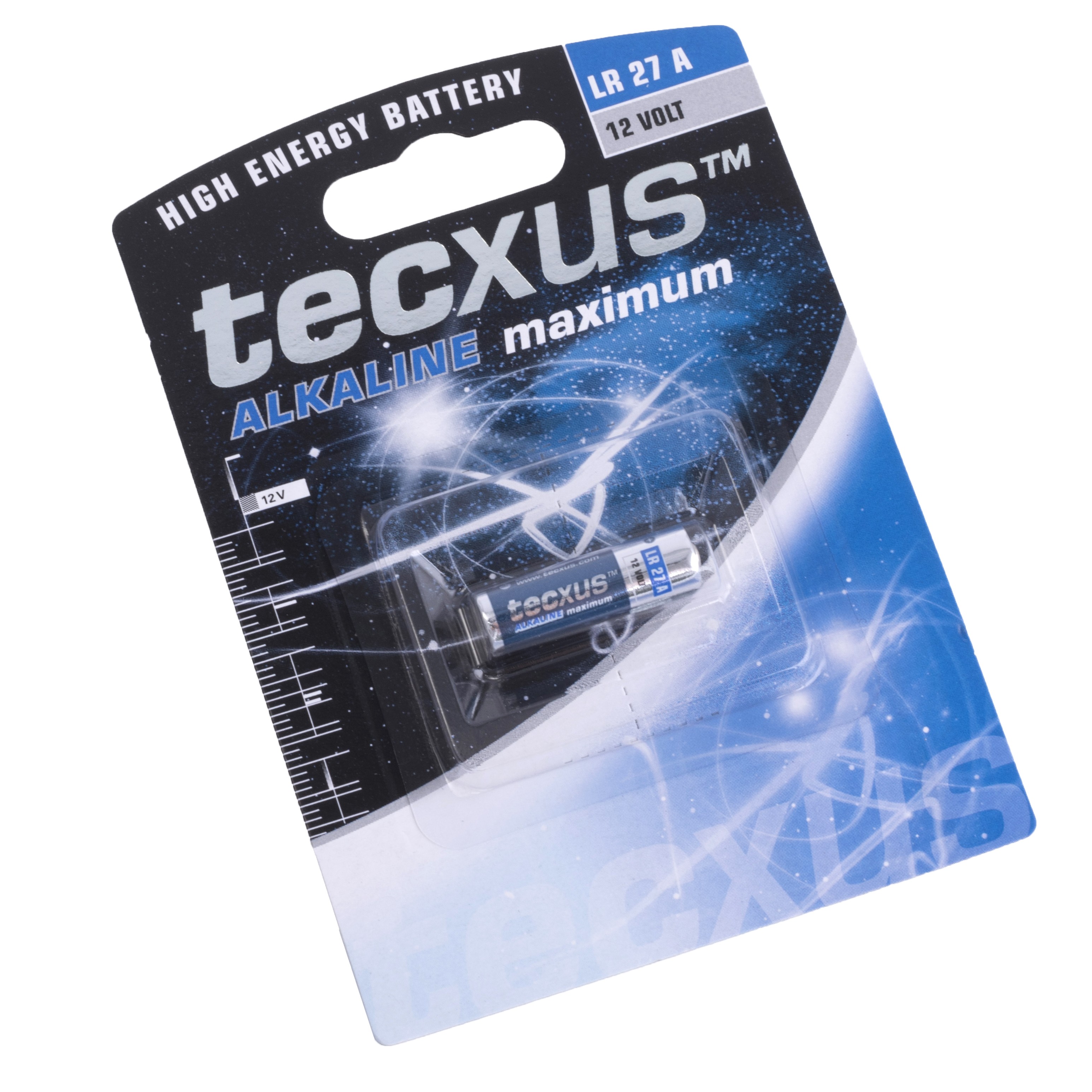 Батарейка A27 лужна 12V 1шт. Tecxus BAT-27A/TX Батарейка A27 лужна 12V 1шт. Tecxus BAT-27A/TX