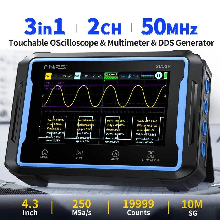 Двоканальний цифровий осцилограф 2C53P Tablet 3 In 1 Oscilloscope
