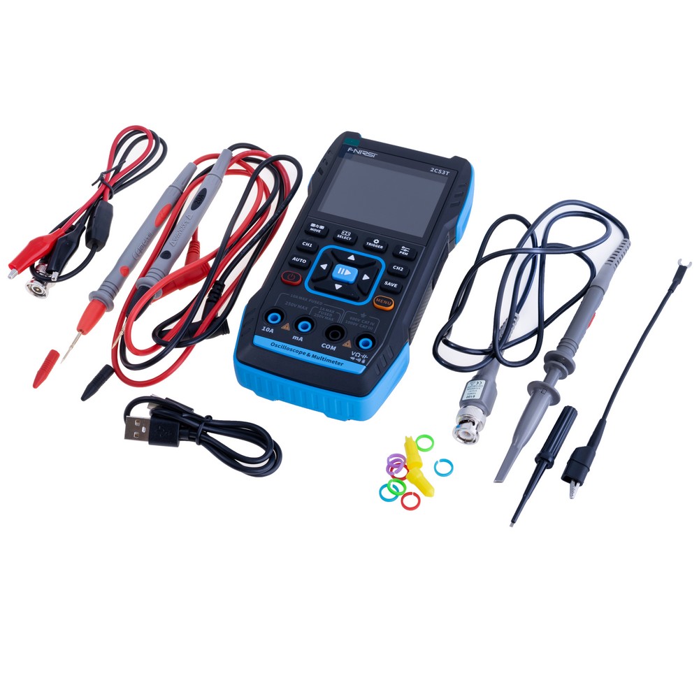 Двоканальний цифровий осцилограф 2C53T Standard Handheld 3 In 1 Oscilloscope with P6100 probe