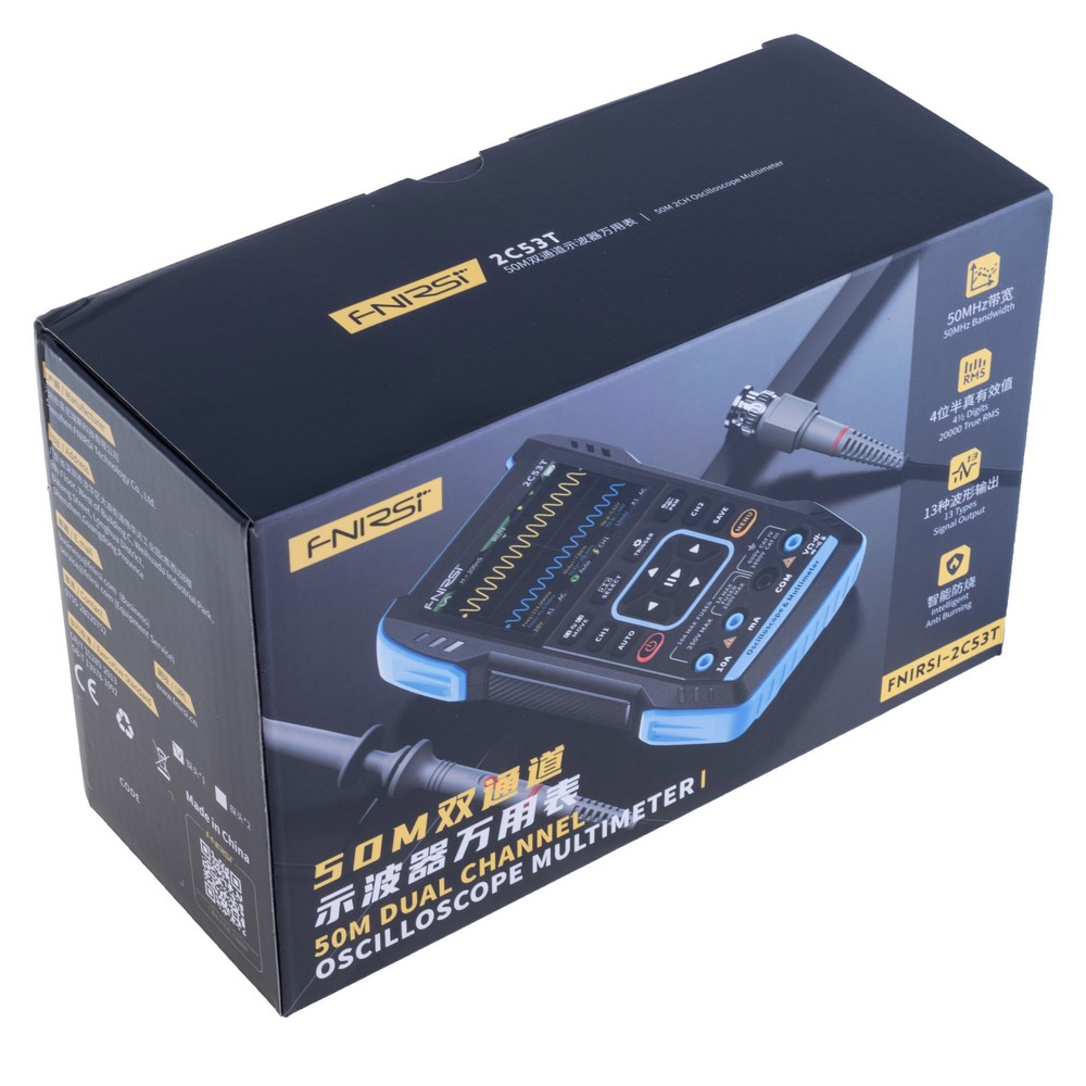 Двоканальний цифровий осцилограф 2C53T Standard Handheld 3 In 1 Oscilloscope with P6100 probe