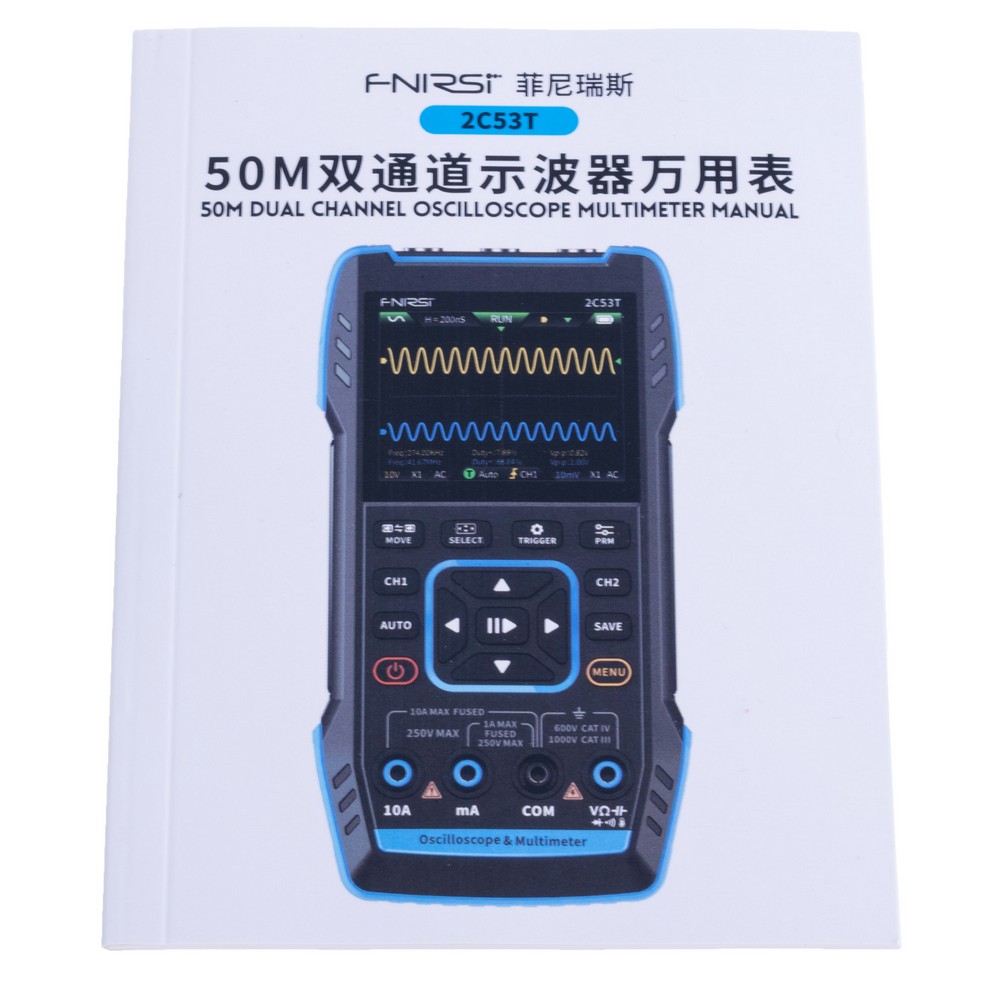 Двоканальний цифровий осцилограф 2C53T Standard Handheld 3 In 1 Oscilloscope with P6100 probe