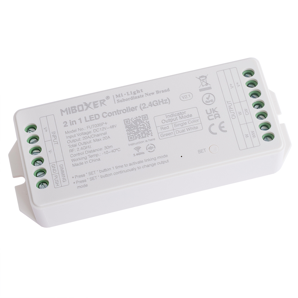 Контролер світлодіодної стрічки 2в1 (Single color/Dual white) FUT035P+