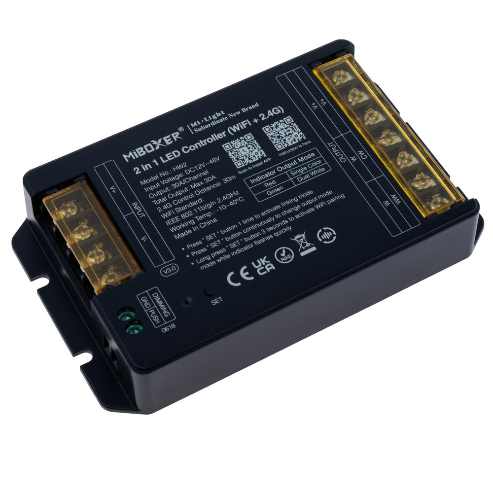 Контролер світлодіодних стрічок 2в1 WiFi+2.4GHz, HW2 Контролер світлодіодних стрічок 2в1 WiFi+2.4GHz, HW2