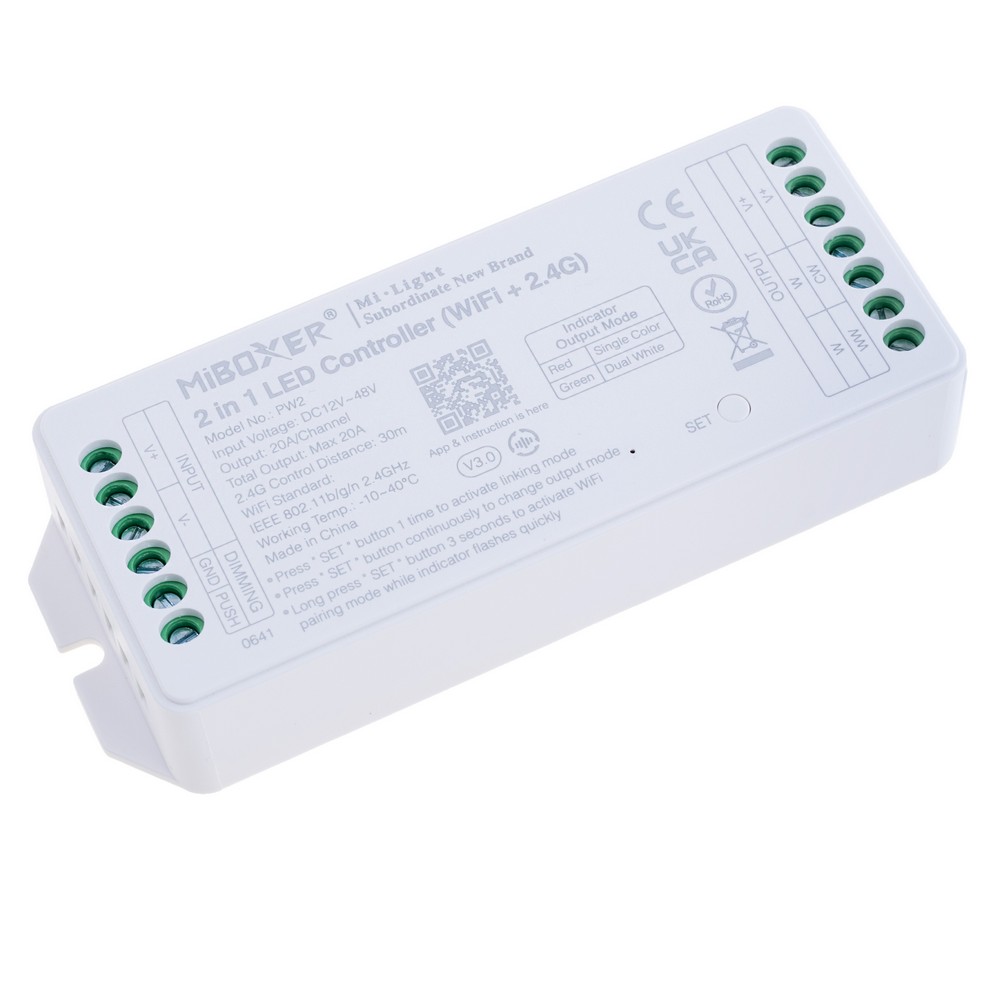 Контролер світлодіодних стрічок 2в1 WiFi+2.4G, PW2 Контролер світлодіодних стрічок 2в1 WiFi+2.4G, PW2