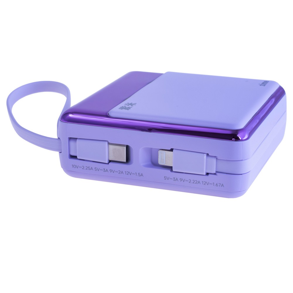 Power Bank 20000mAh 77Wh (11600mAh @ 5V/3A) 22.5W max Purple (E48 – zime)