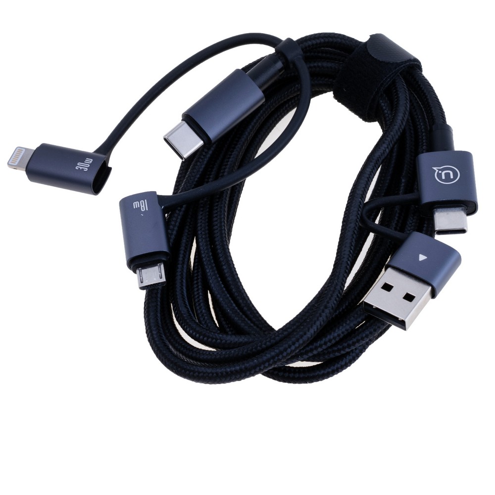 SJ738 240W 6 in 1 Fast charging Cable-Sufeng Series 2m (SJ738USB01 Tarnish – USAMS)