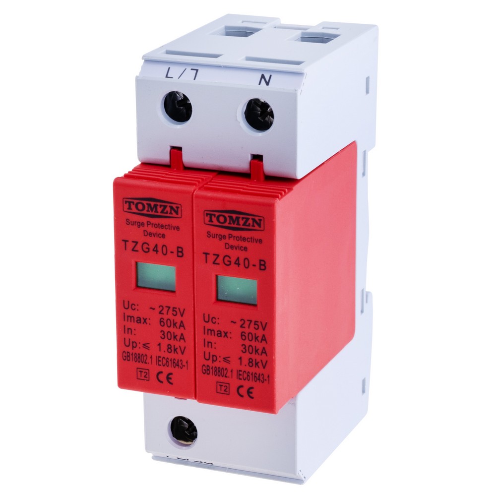 Пристрій захисту від імпульсних перенапруг2P AC SPD TZG40-B(30KA-60KA) 275V