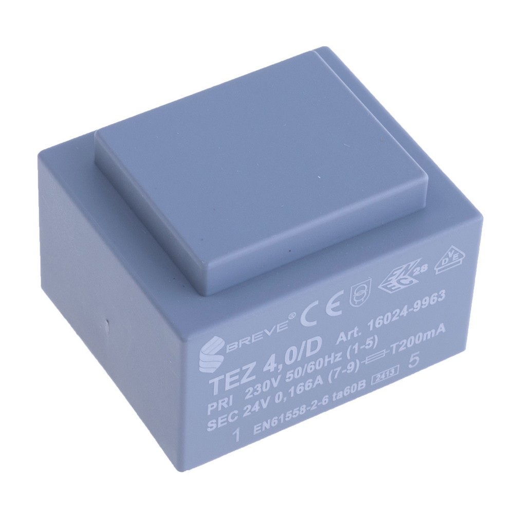 Трансформатор залитий 2VA, 24 V, TEZ2/D230/24V BREVE TUFVASSONS