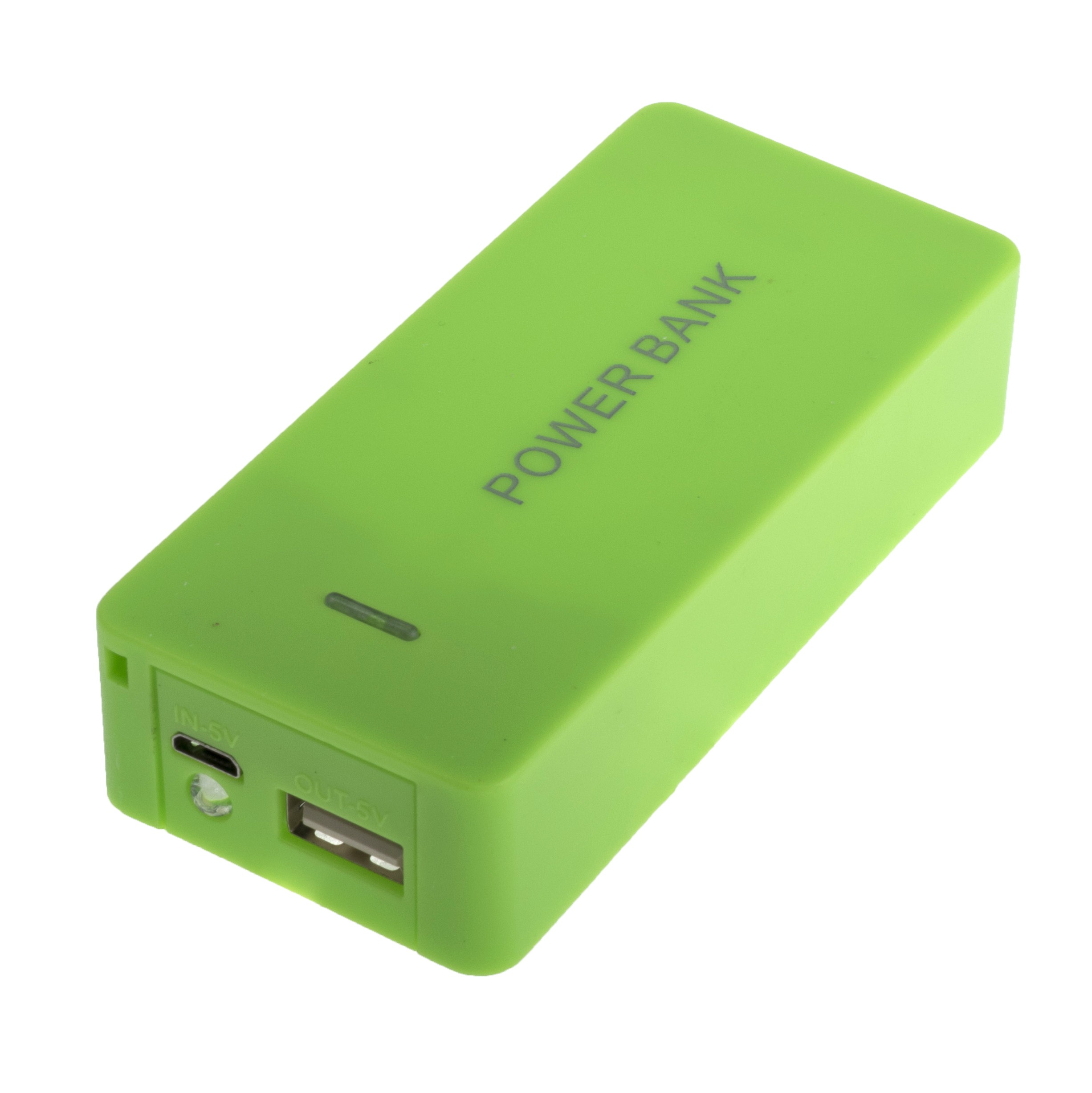 Корпус 2x18650 з USB зелений
