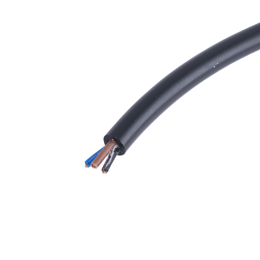 Провід живлення круглий 3-жильний 24AWG (PVC, 16/0.14/AS) коричневий+синій+чорний