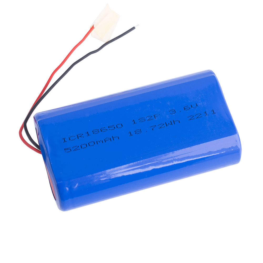 Li-Ion 5200mAh, 3,6V, 67x36x19mm LiPower літій-іонний акумулятор збірка 1S2P Battery pack