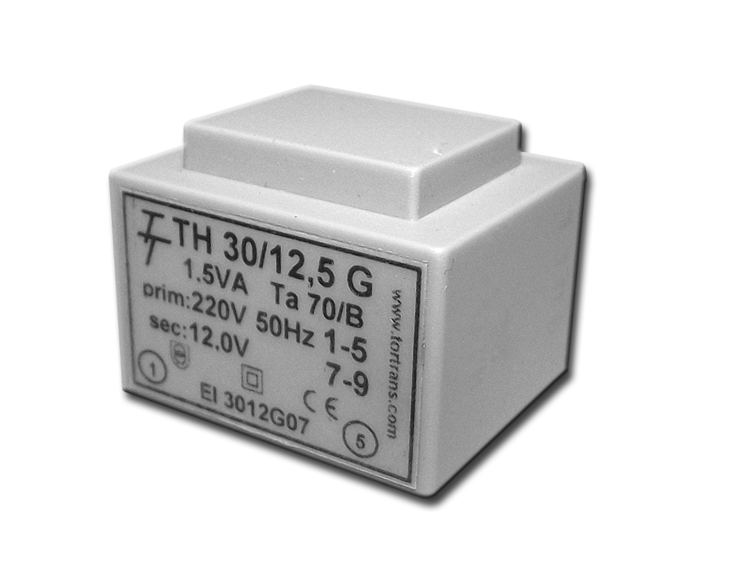 Трансформатор залитий 1,8VA, 12 V, TH30/12G 12V (код EI 3012G 07) Тортранс