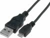 Кабель USBA-plug - USBmicro - plug довжина 1,8 м, чорний (MIUSB-166-1.8A) Кабель USBA-plug - USBmicro - plug довжина 1,8 м, чорний (MIUSB-166-1.8A)