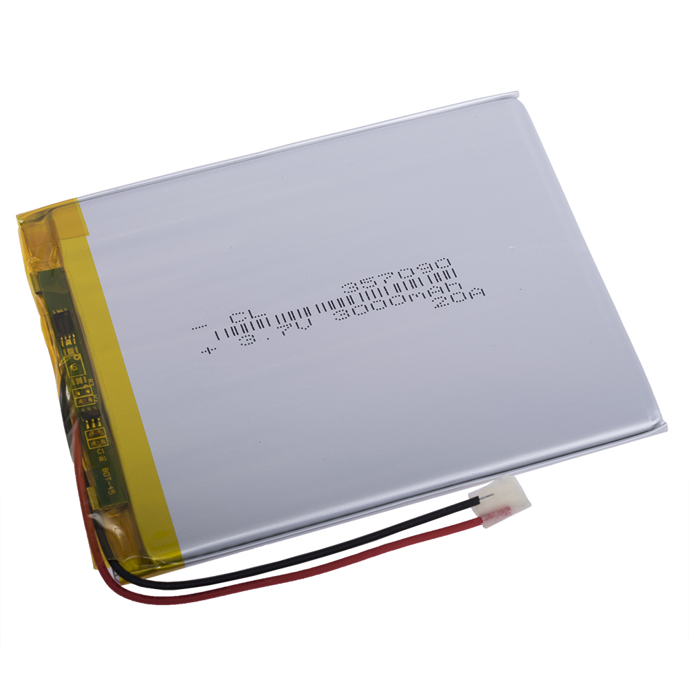 LiPo 3000 mAh, 3,7V, 3,5x90x70мм із проводами (акумулятор літій-полімерний)