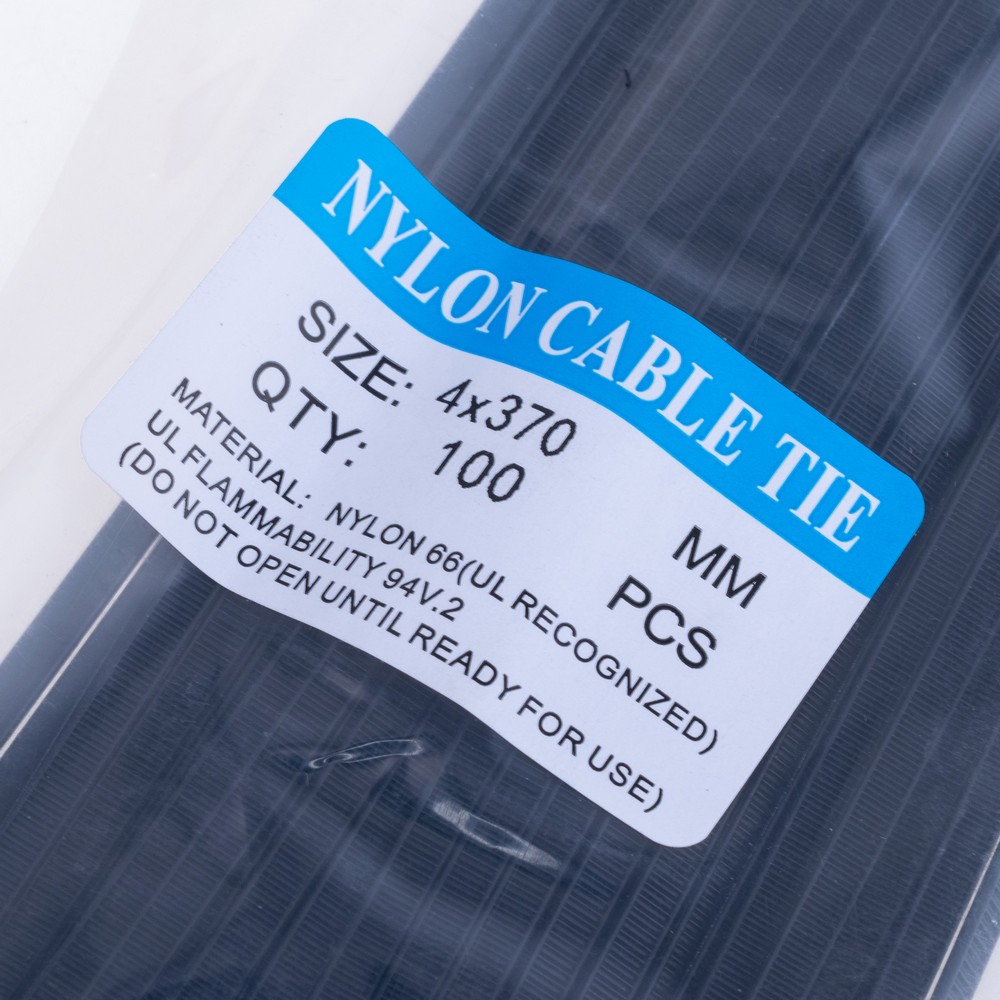 Кабельна стяжка 4x370мм 100шт.