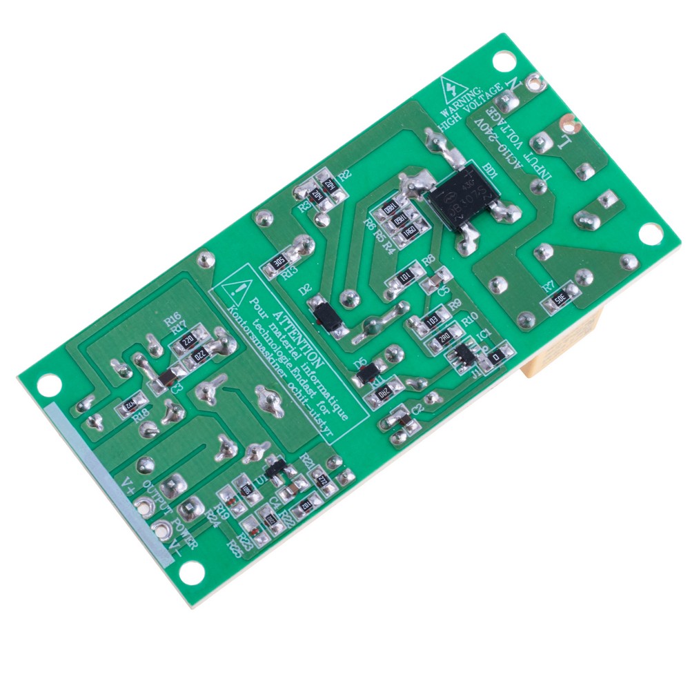 Драйвер для світлодіодів 36W без корпуса, DC 12V @ 3A, AC 110-240V, 86x41x24mm
