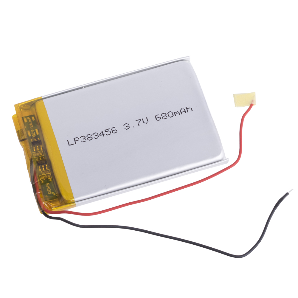 LiPo 680 mAh, 3,7V, 3,8x34x51мм LiPower акумулятор літій-полімерний LP383456