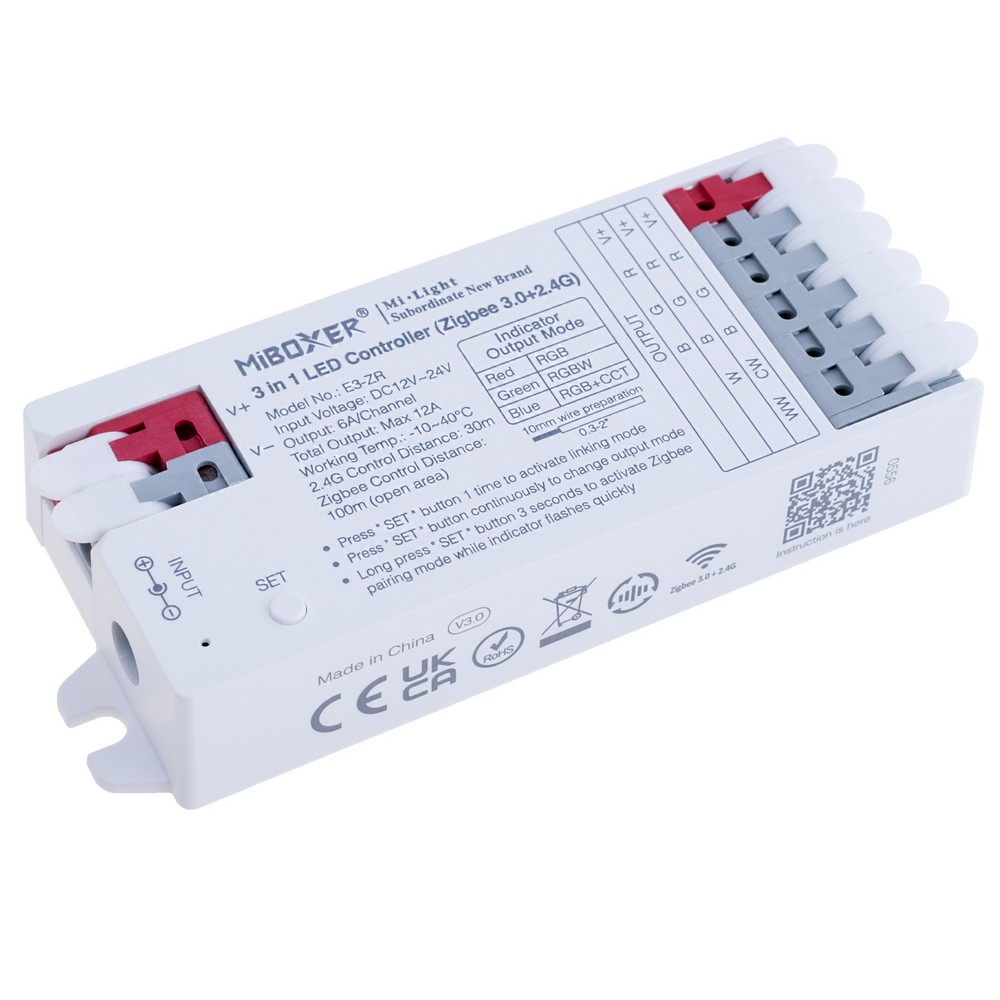 Контролер світлодіодних стрічок 3в1 Zigbee 3.0 +2.4G, E3-ZR Контролер світлодіодних стрічок 3в1 Zigbee 3.0 +2.4G, E3-ZR