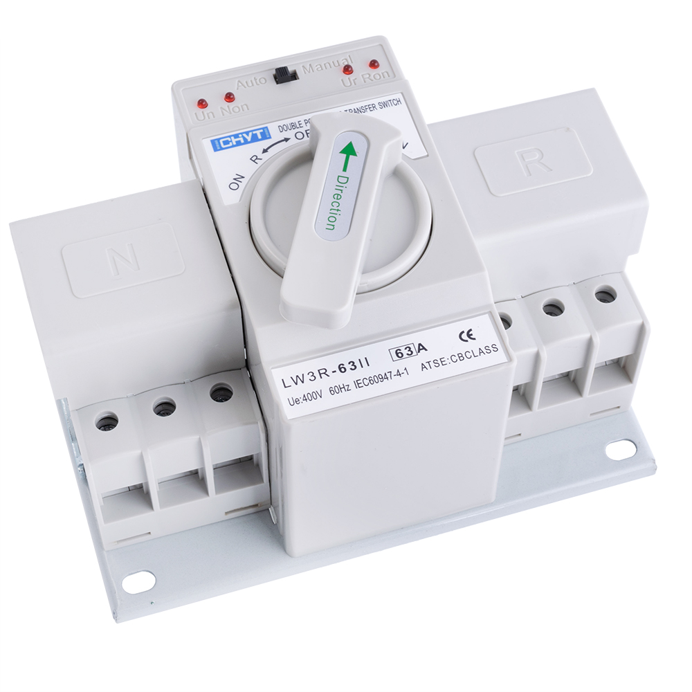 3P Автоматичний перемикач джерела живлення 63A АВР (LW3R-63II)