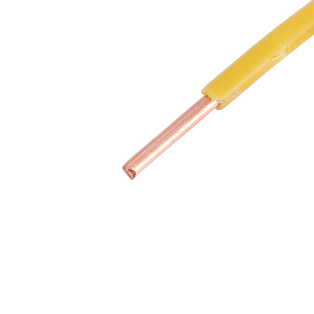 Провід одножильний 4.0mm² (12AWG/D2.25мм, мідь, PVC), жовтий
