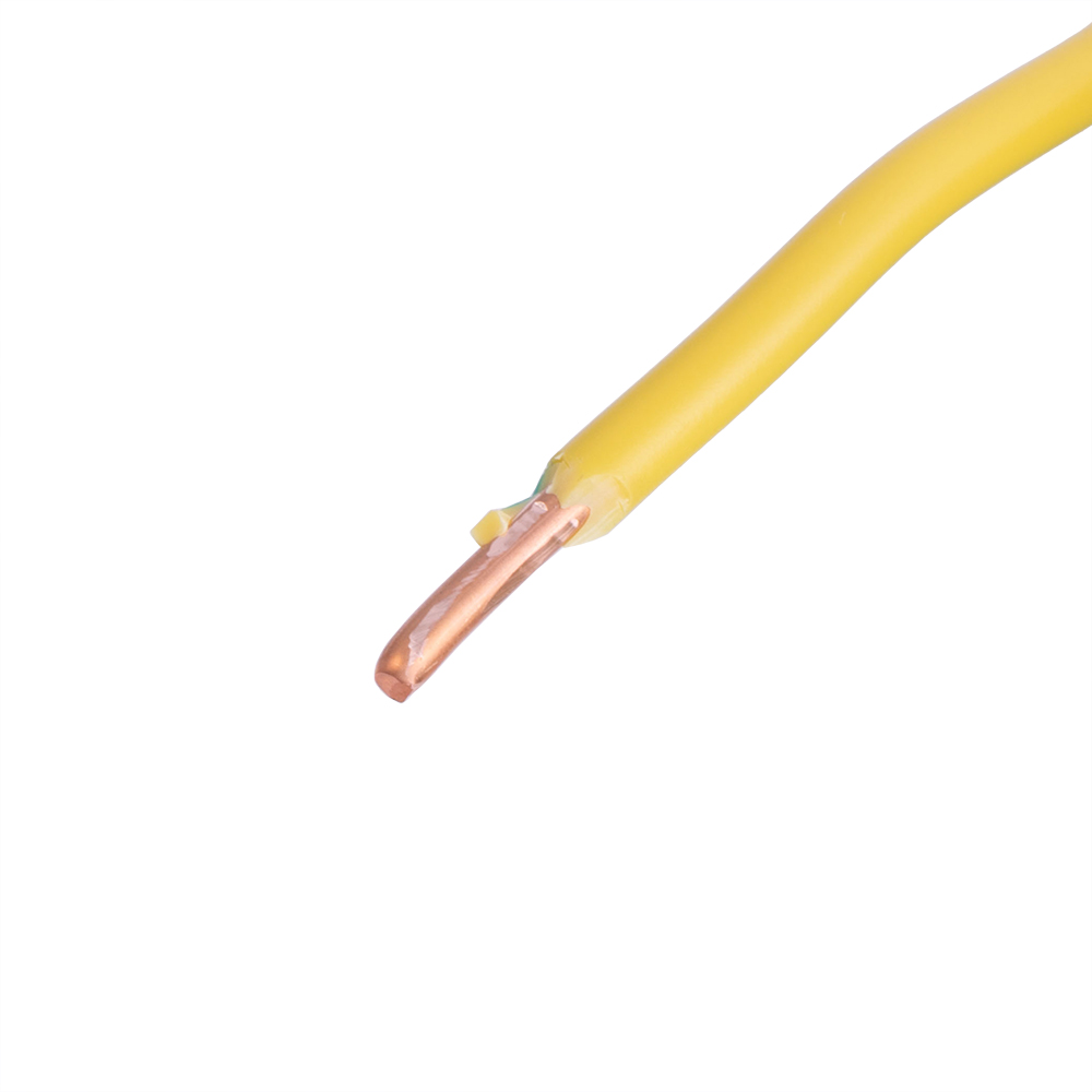 Провід одножильний 4.0mm² (12AWG/D2.25мм, мідь, PVC), жовто-зелений