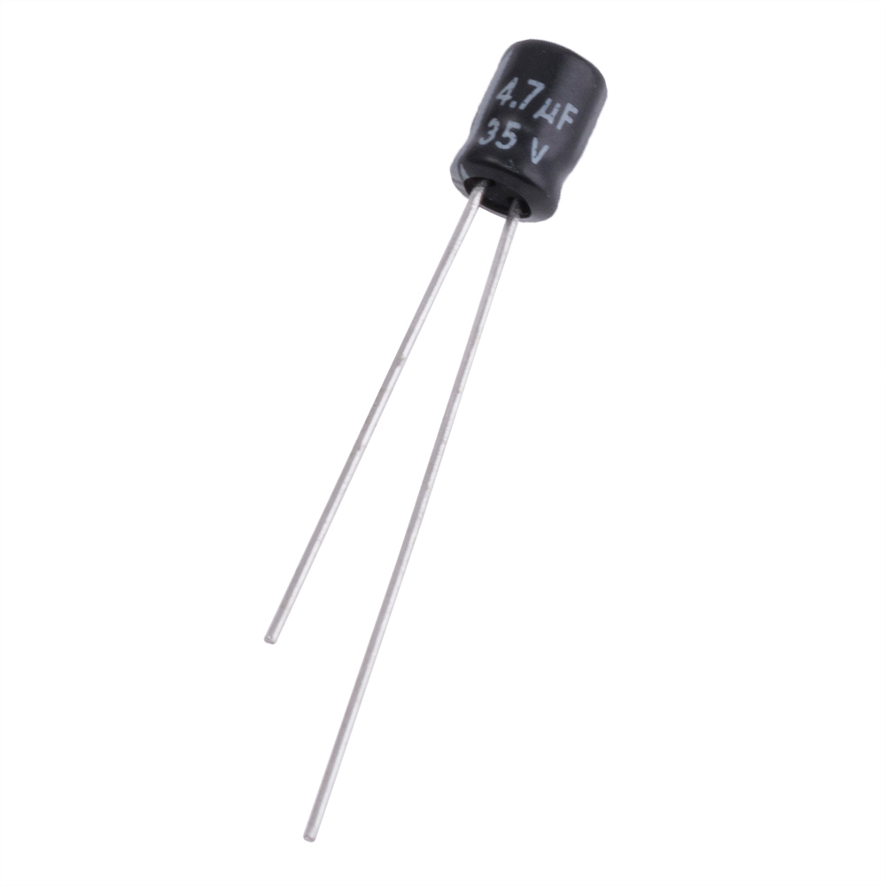 4,7uF 35V E5R 4x5mm (E5R4R7M35B-Hitano) (електролітичний конденсатор)