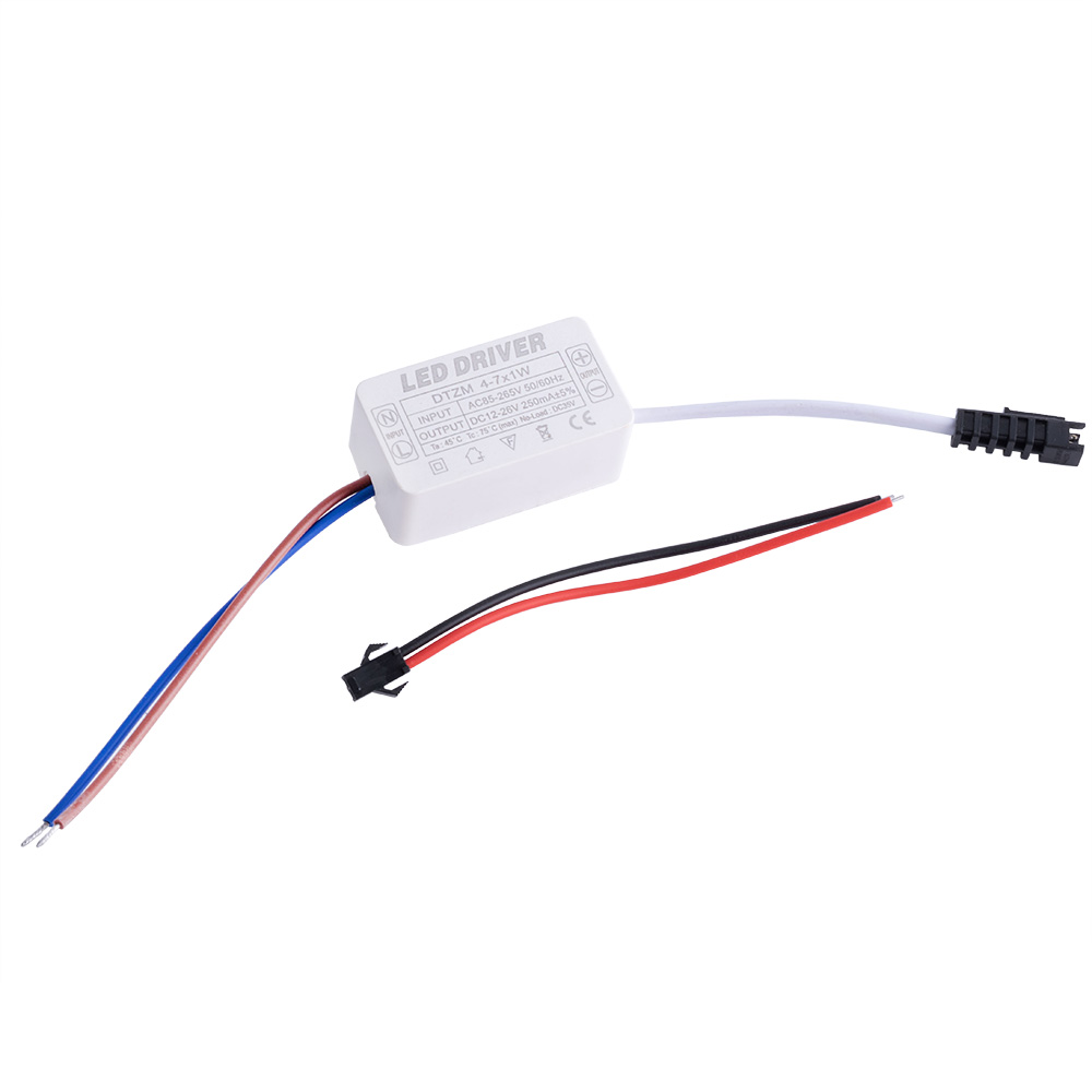 Драйвер для світлодіодів 4-7W в корпусі, 250mA ±5% @ DC 12-26V, AC 85-265V, 51x28x20mm Драйвер для світлодіодів 4-7W в корпусі, 250mA ±5% @ DC 12-26V, AC 85-265V, 51x28x20mm