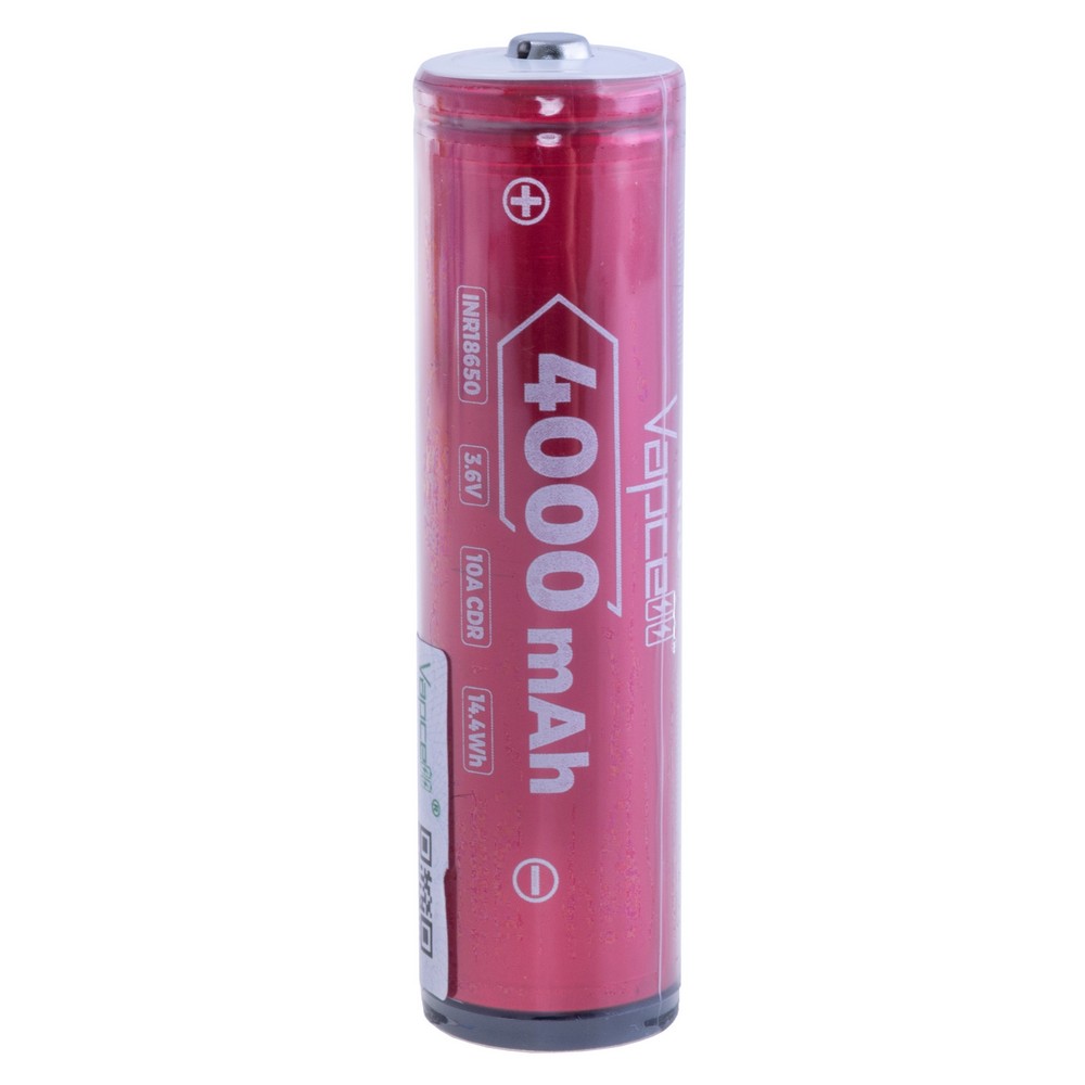 Li-Ion 4000mAh, 3,6V, 18650 Vapcell літій-іонний аккумулятор із захистом, INR18650 N40 4000mah 10A PCB