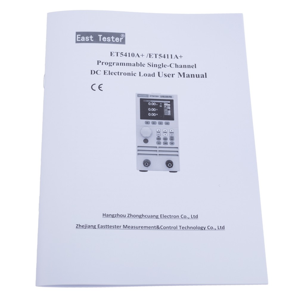 Одноканальне електронне навантаження постійного струму 400W, 150V, ET5410A+