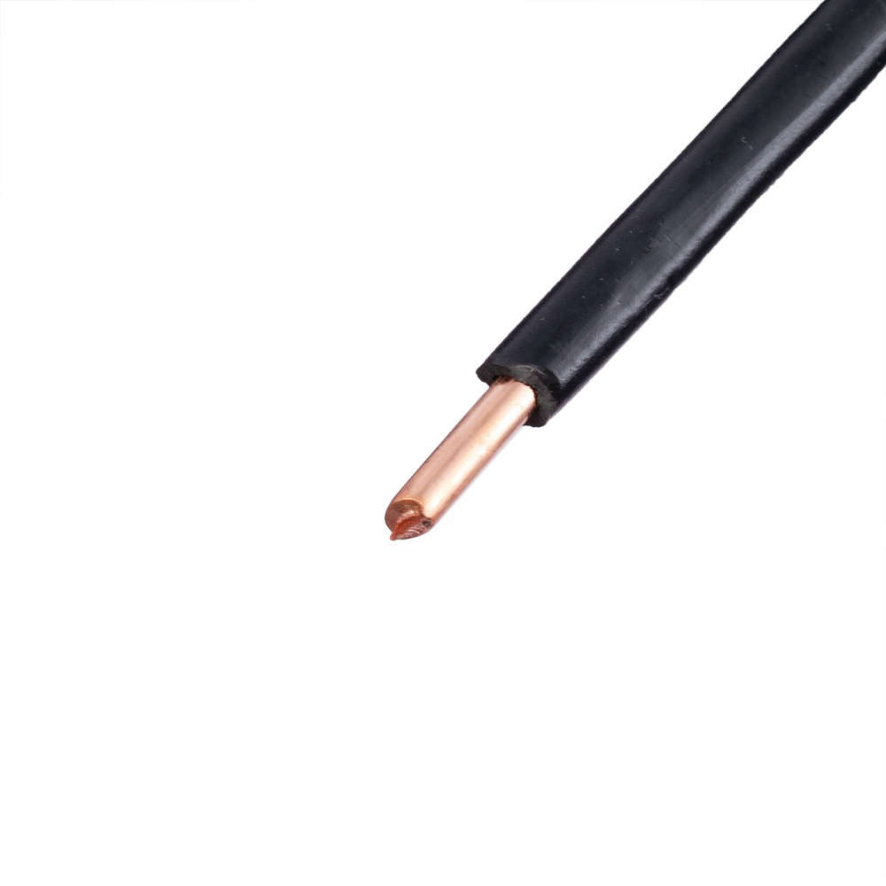 Провід одножильний 4.0mm² (12AWG/D2.25мм, мідь, PVC), чорний