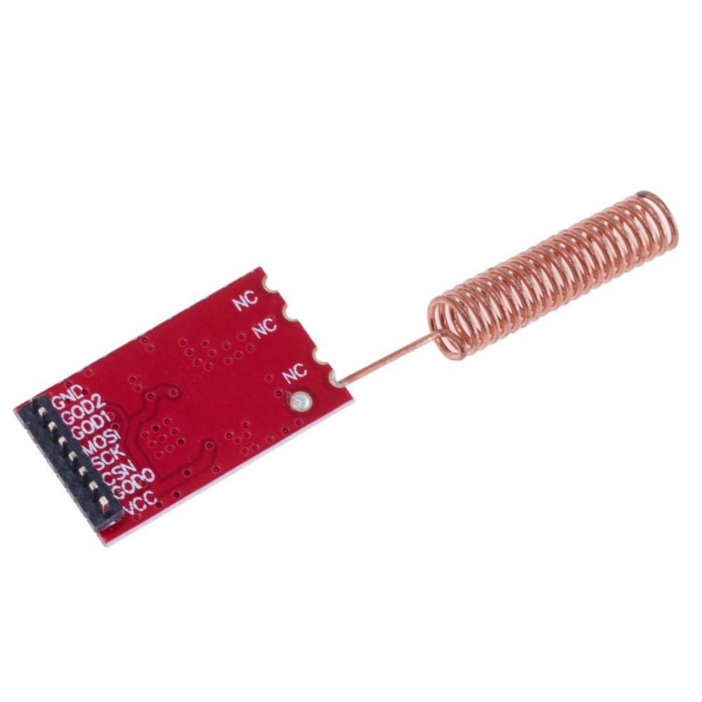 Трансивер 433MHZ на базі CC1101 з антеною, червона плата AS07-M1101S