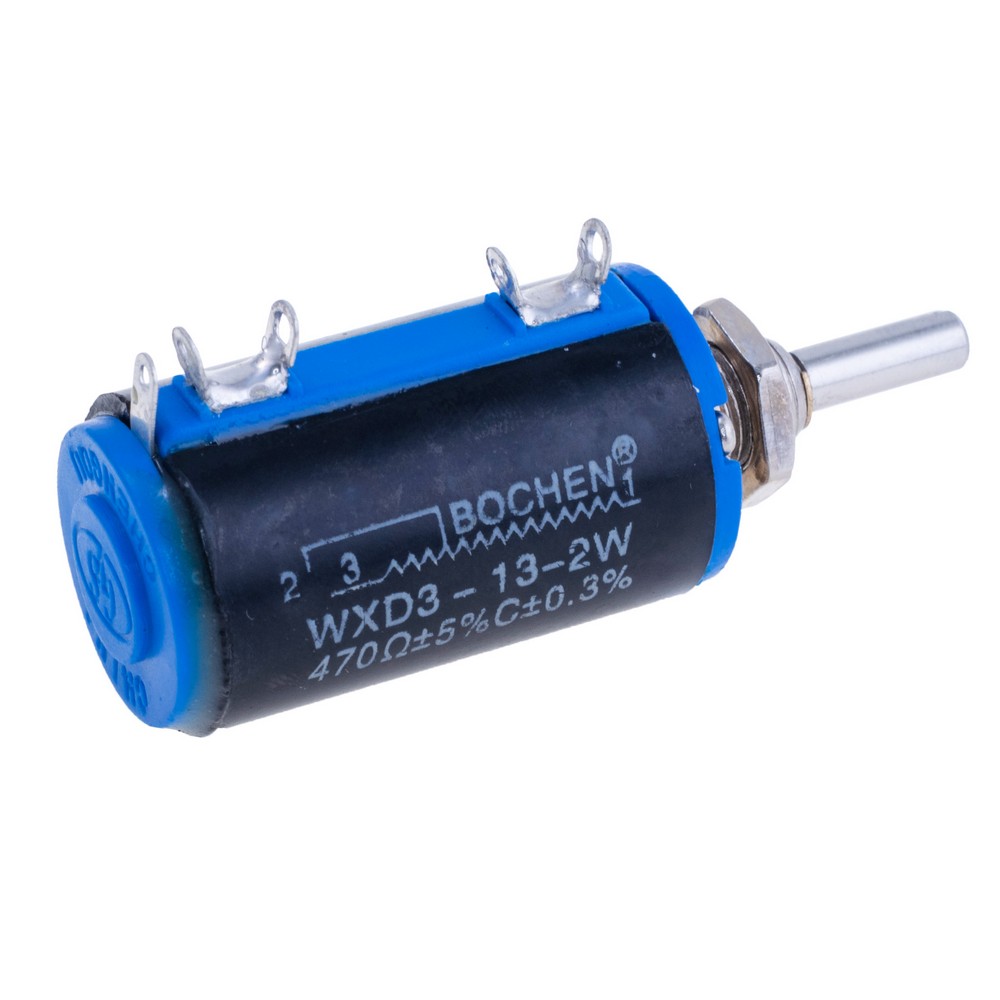 Багатооборотний потенціометр дротовий 470 Ohm, WXD3-13-2W-470 Ohm
