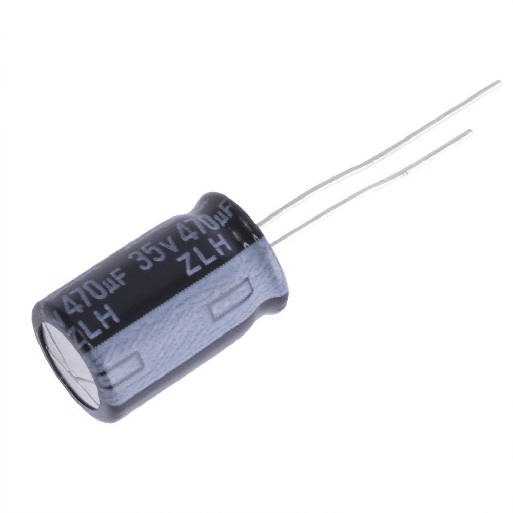 470uF 35V ZLH 10x16mm (35ZLH470MEFCT810X16-Rubycon) (електролітичний конденсатор низькоімпедансний)