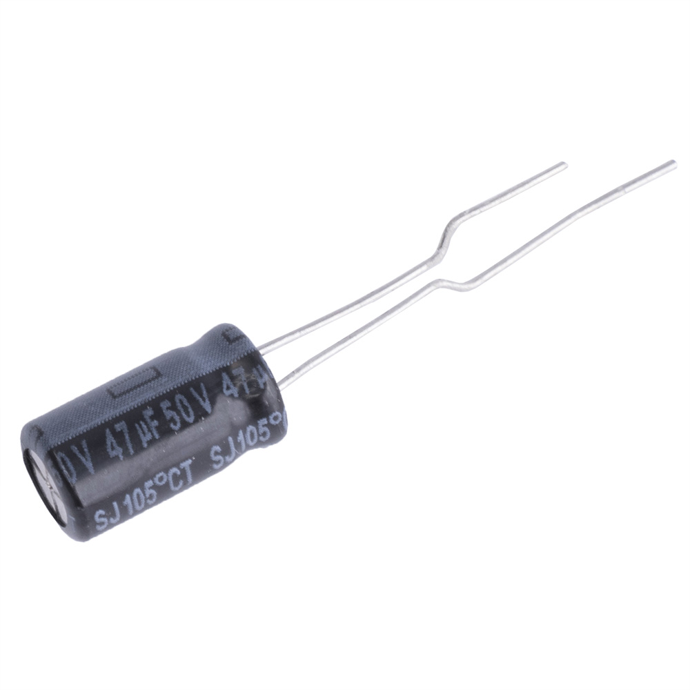 47uF 50V SJ 6,3x11mm (low imp.) (SJ050M0047AZF-0611-Yageo) (електролітичний конденсатор низькоімпедансний)