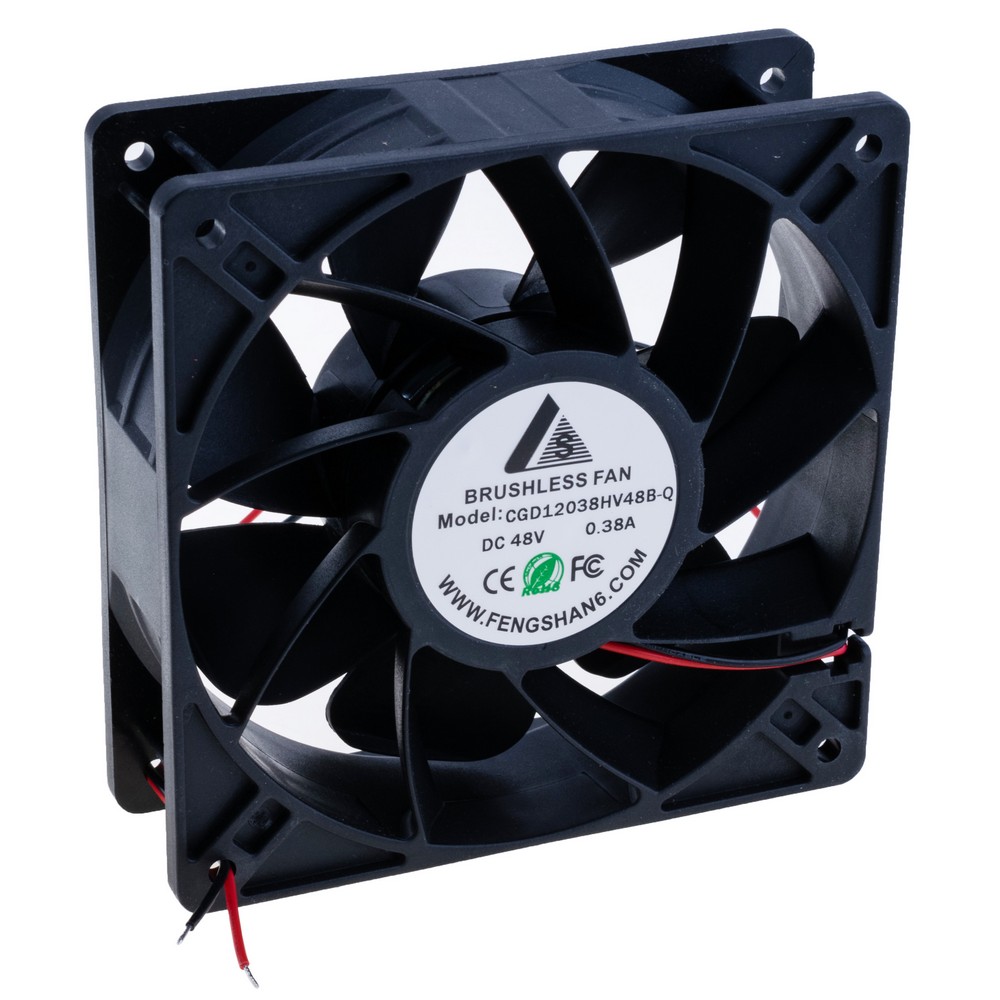 Вентилятор 120x120x38 , 48VDC, CGD12038HV48-B-type-Q. Підшипник кульковий, на наліпці помилка.