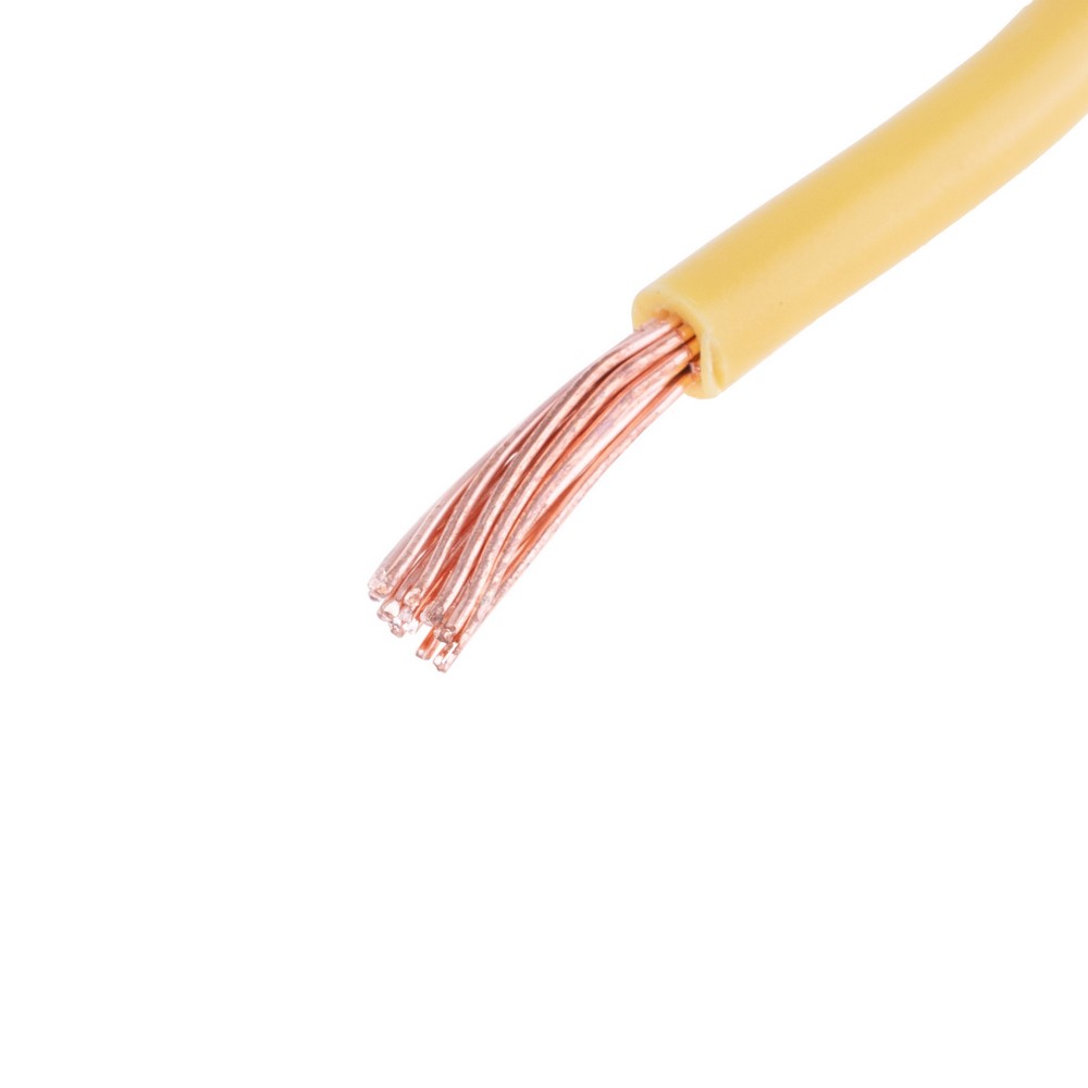 Провід багатожильний 4mm² (12AWG, 19xD0.52mm) жовтий