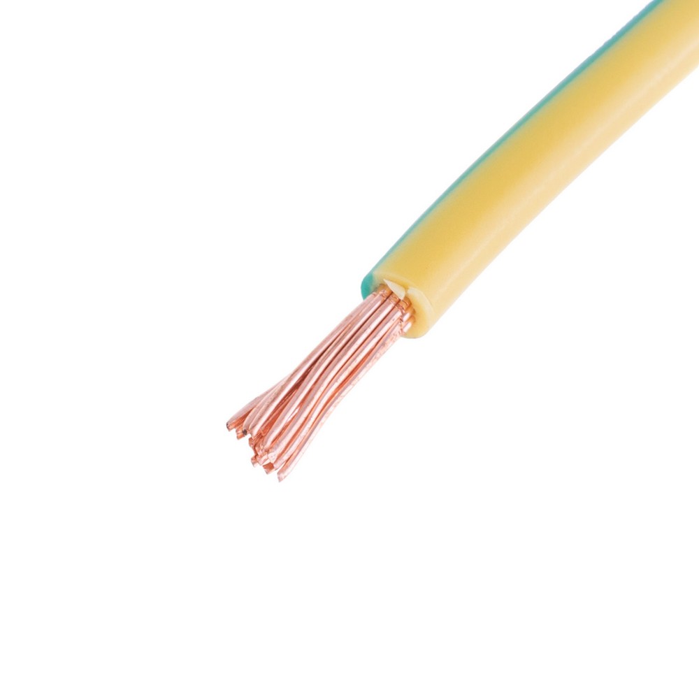 Провід багатожильний 4mm² (12AWG, 19xD0.52mm) жовто-зелений