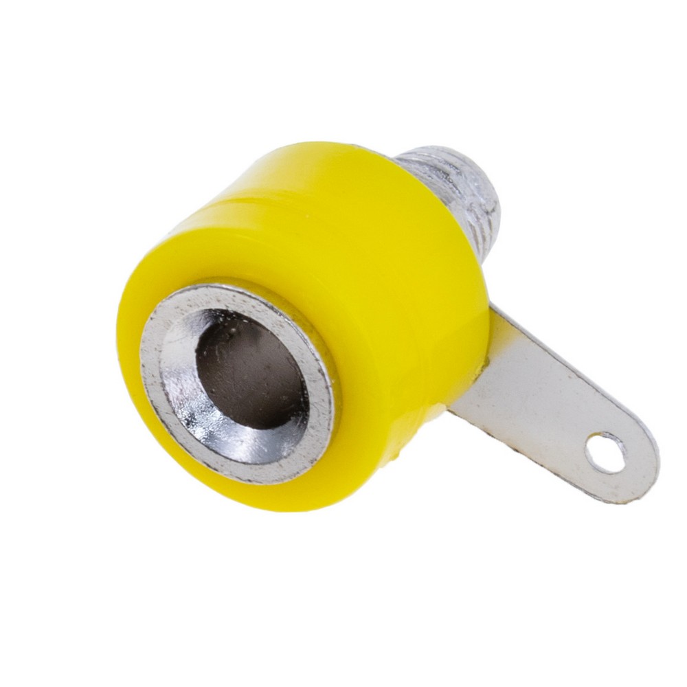 Гніздо банан 4мм, жовте, Banana Jack CZ2 Yellow Гніздо банан 4мм, жовте, Banana Jack CZ2 Yellow