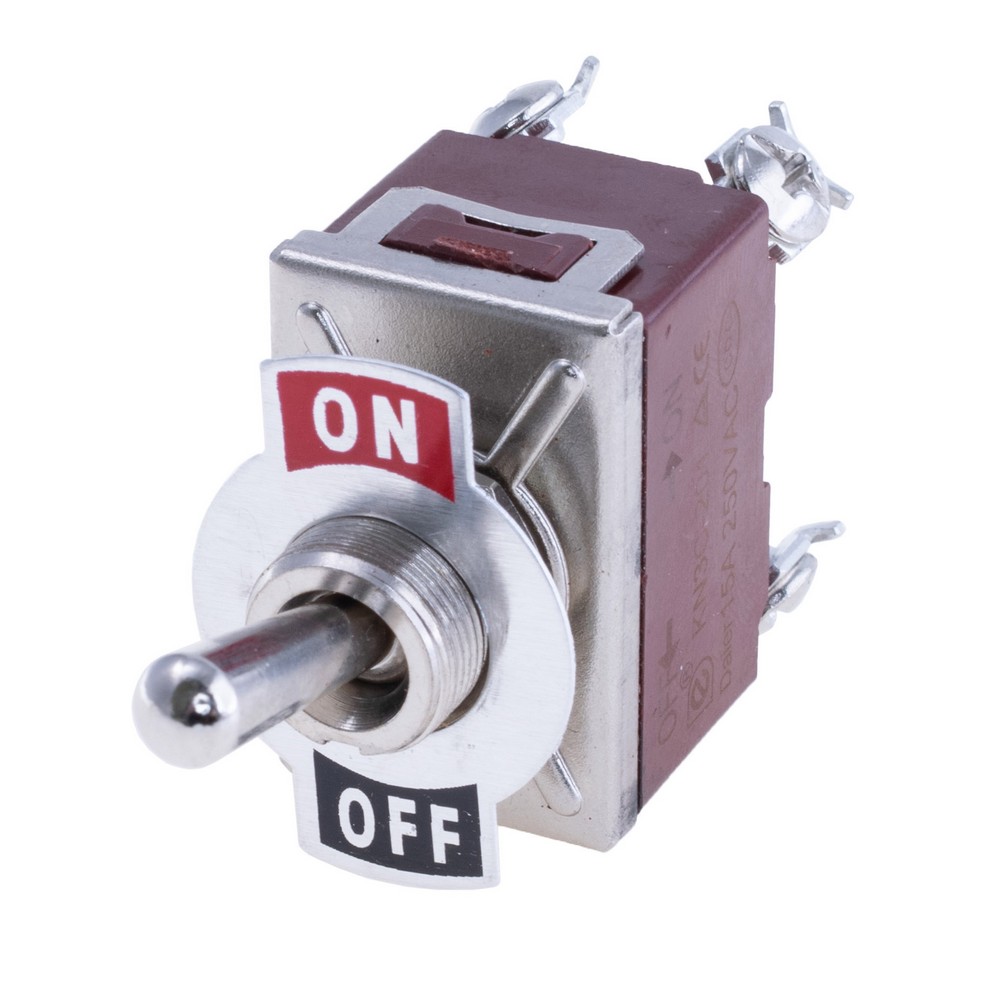 Тумблер 4 контакти ON-OFF KN3C-201 Тумблер 4 контакти ON-OFF KN3C-201