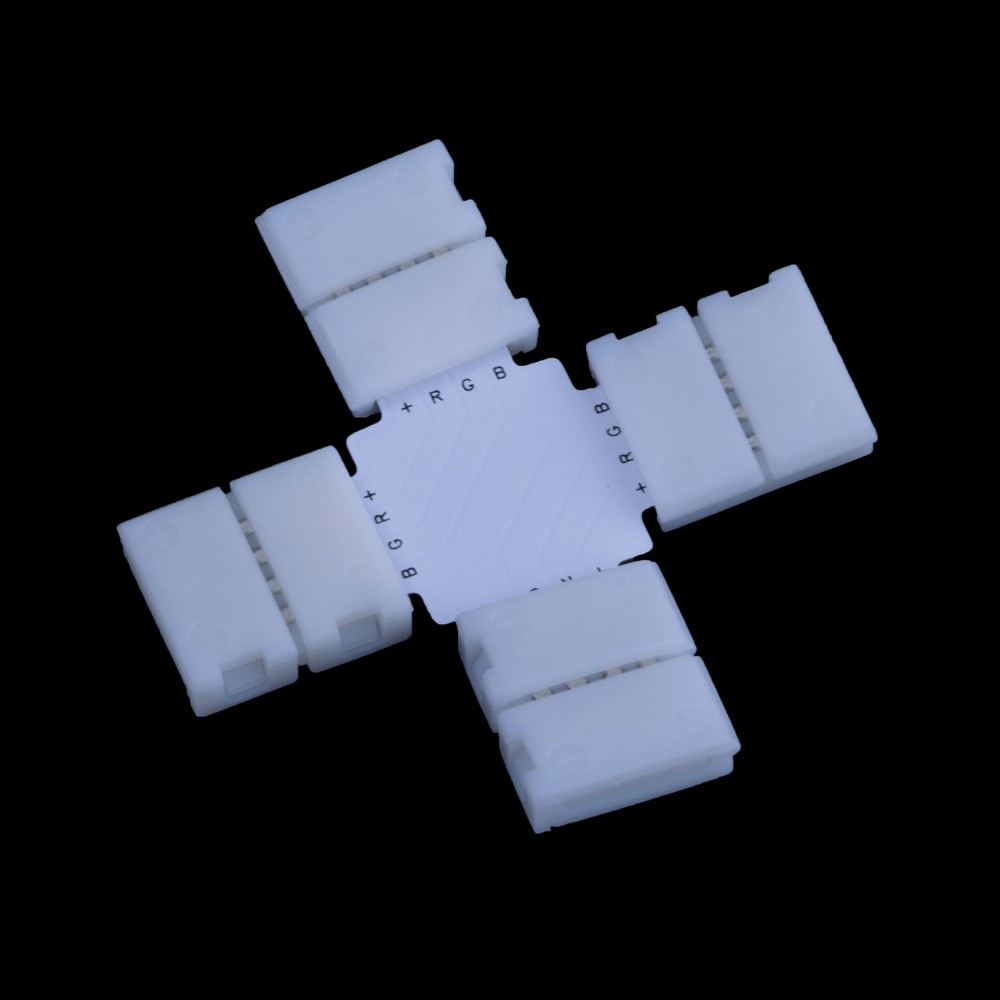 З'єднувач 4х стічок "X" 10mm LED 3528/5050, 4 контакти.