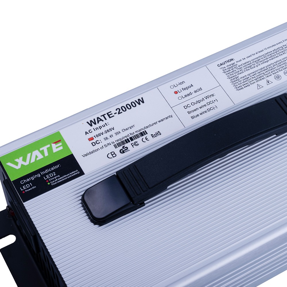 Зарядний пристрій 58.4V / 30A для LiFePO4 акумуляторів WATE-2000 – Wate Anderson connector, Active FPC Зарядний пристрій 58.4V / 30A для LiFePO4 акумуляторів WATE-2000 – Wate Anderson connector, Active FPC