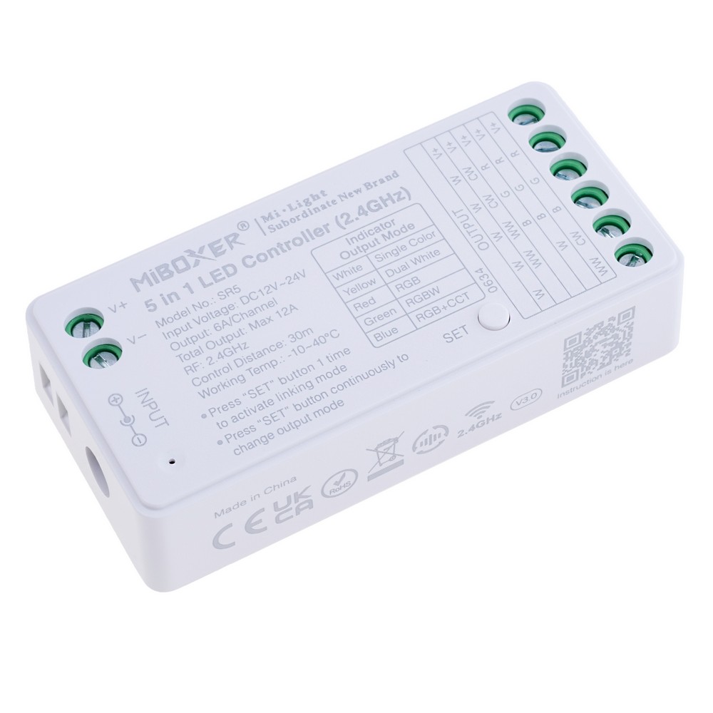 Контролер світлодіодних стрічок 5в1 2.4GHz, SR5 Контролер світлодіодних стрічок 5в1 2.4GHz, SR5