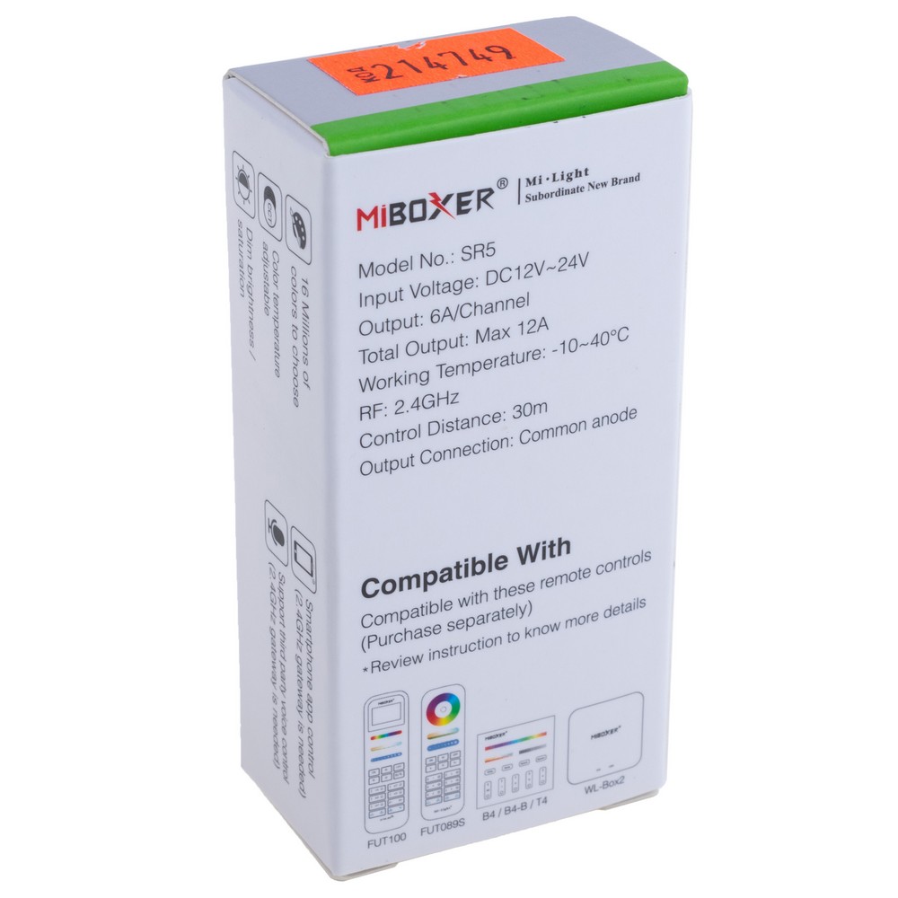 Контролер світлодіодних стрічок 5в1 2.4GHz, SR5