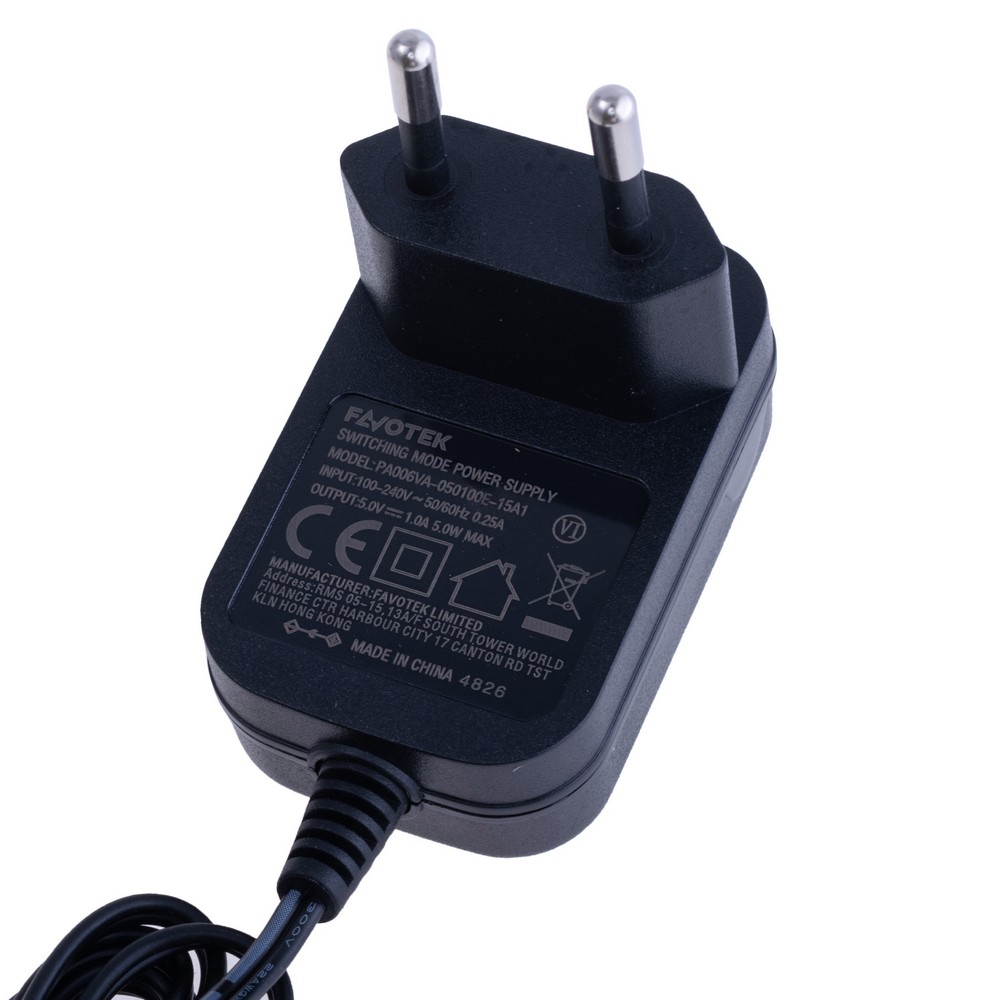 Блок живлення з вилкою 5W 5V, роз'єм:2.1x5.5 mm, PA006VA-050100E-15A1