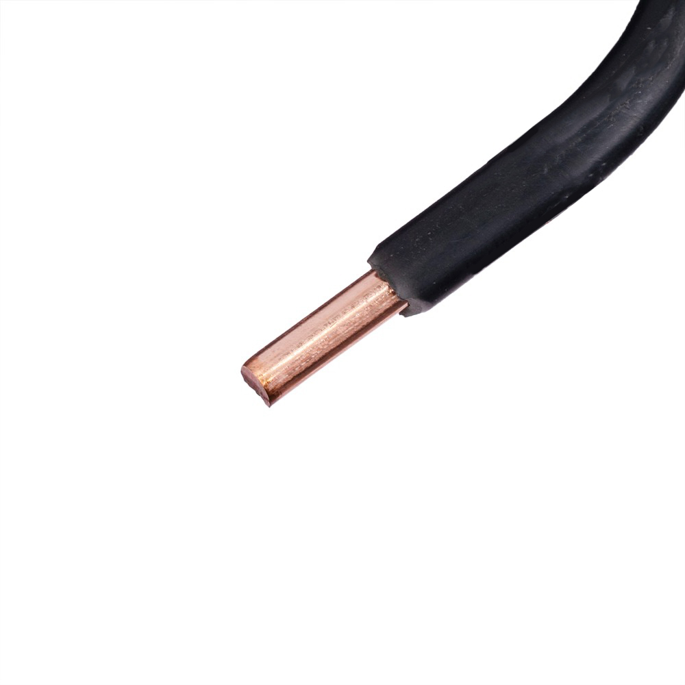 Провід одножильний 6.0mm² (10AWG/D2.76мм, мідь, PVC), чорний