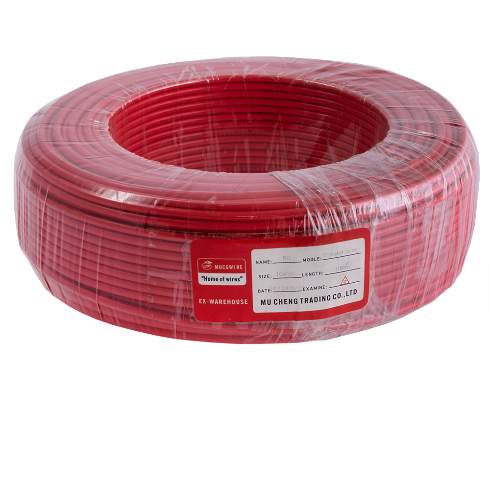 Провід одножильний 6.0mm² (10AWG/D2.76мм, мідь, PVC), червоний