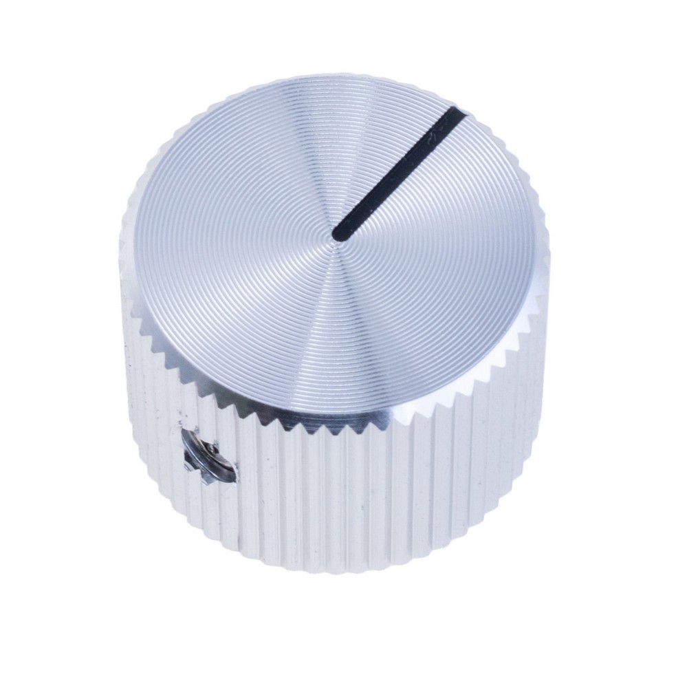 Ручка для потенціометра алюмінієва"срібна" на вісь 6.35мм , A-2014 Silver