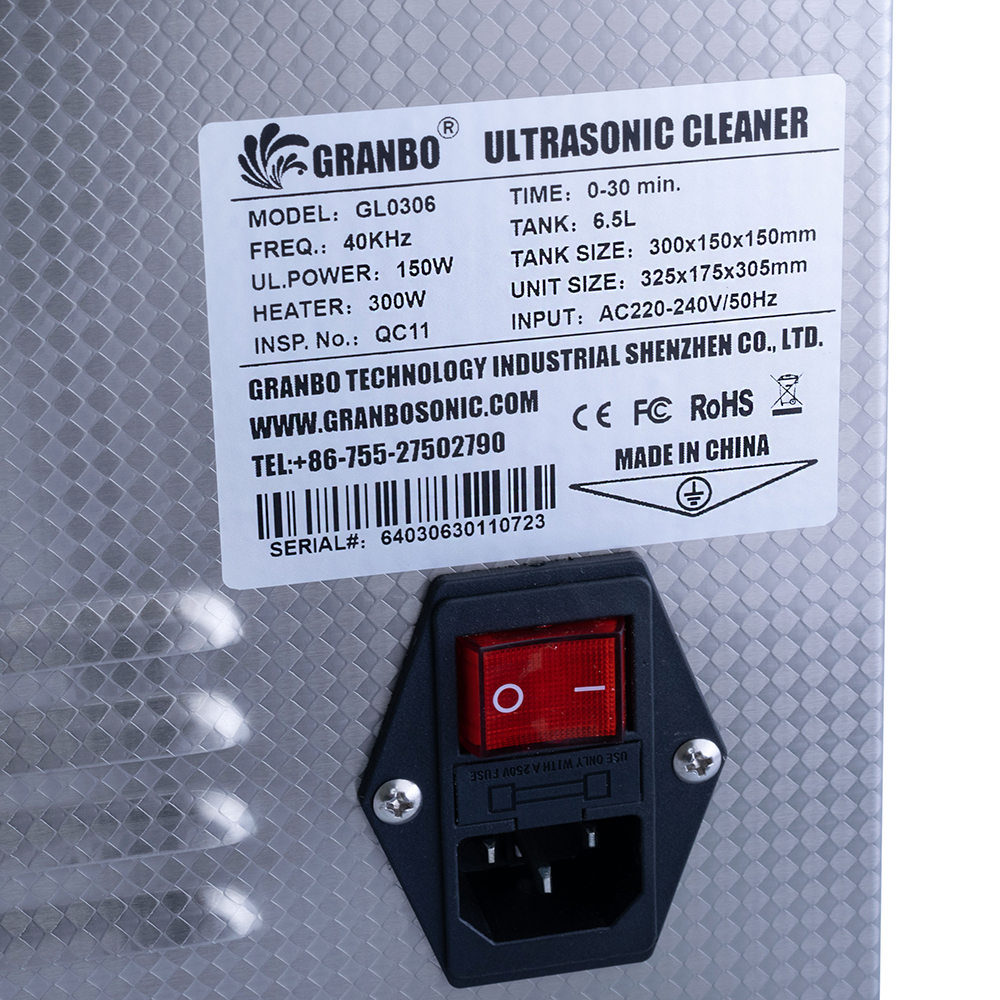 Ультразвуковий очищувач-ванна 6,5л 150Вт / 40кГц з підігрівом 300Вт (GL0306 – Granbo)