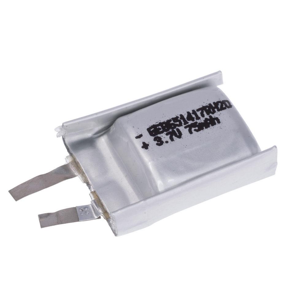 LiPo 75 mAh, 3,7V, 6,5x14x20мм (GEB) акумулятор літій-полімерний)