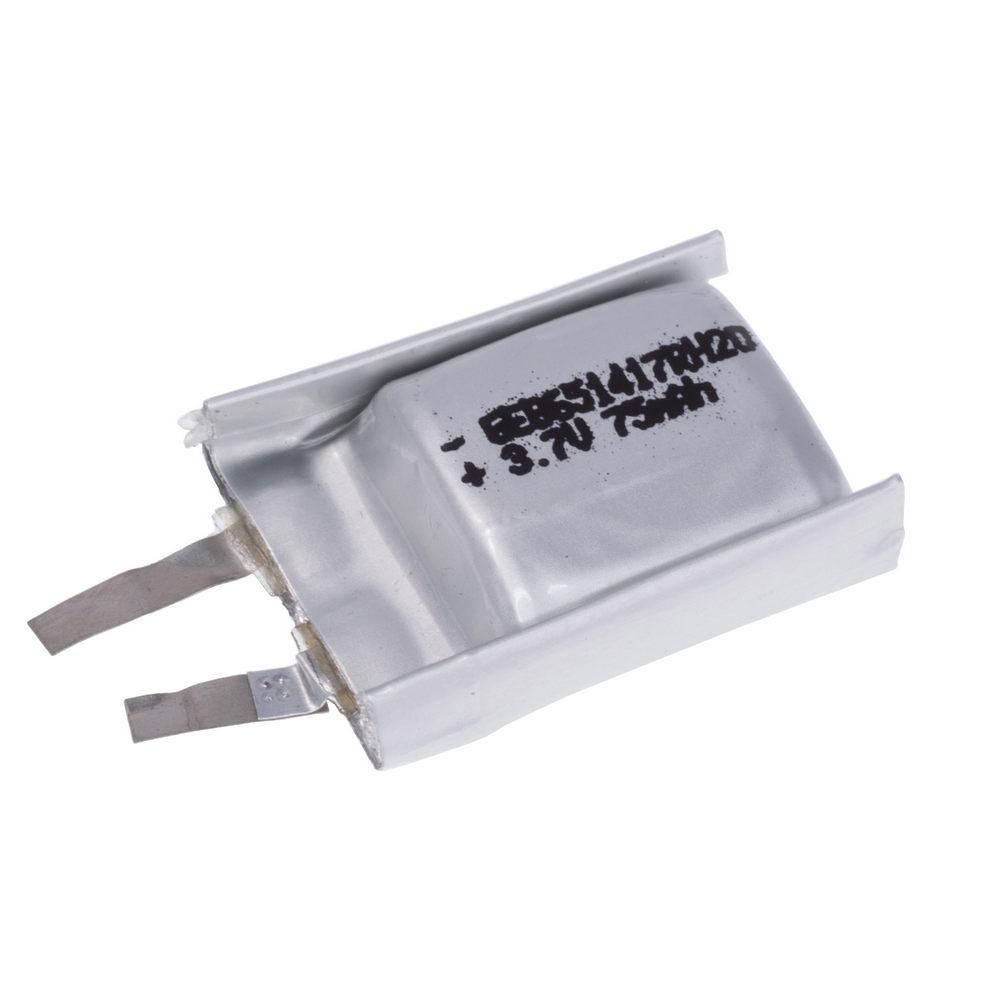 LiPo 75 mAh, 3,7V, 6,5x14x20мм GEB акумулятор літій-полімерний GEB651417RH20